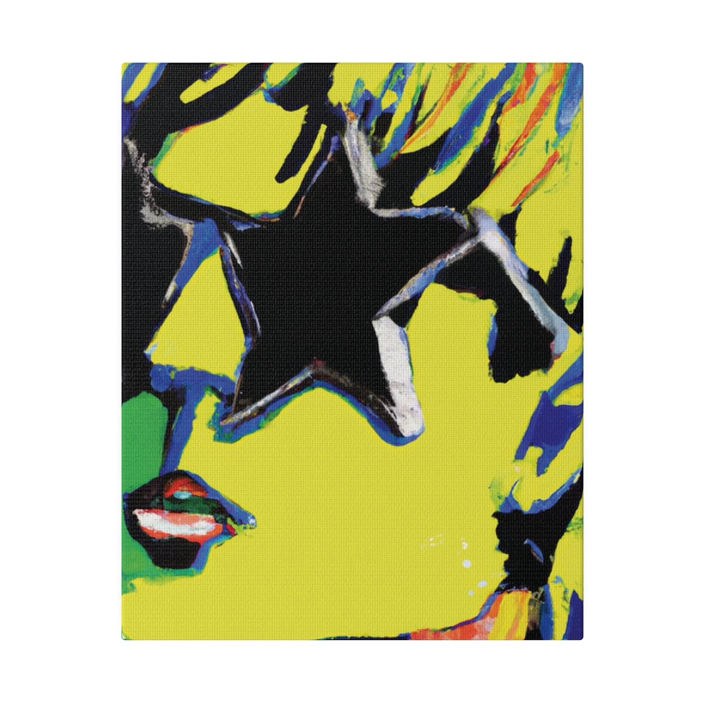 9785T - Rockstar Painting Print | Face | Abstract | Poster | Home Decor | Wall Art | Music Art | Canvas