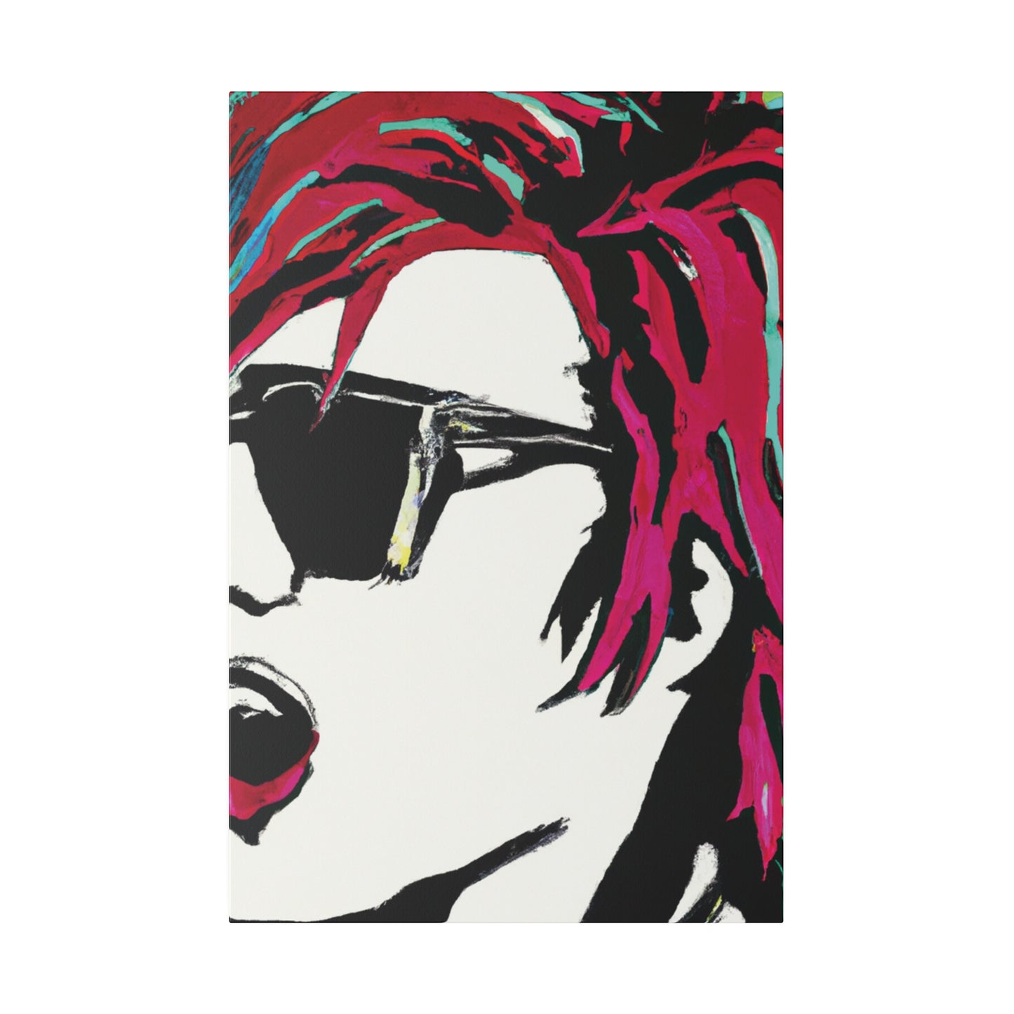 7835B - Rockstar Painting Print | Face | Abstract | Poster | Home Decor | Wall Art | Music Art | Canvas