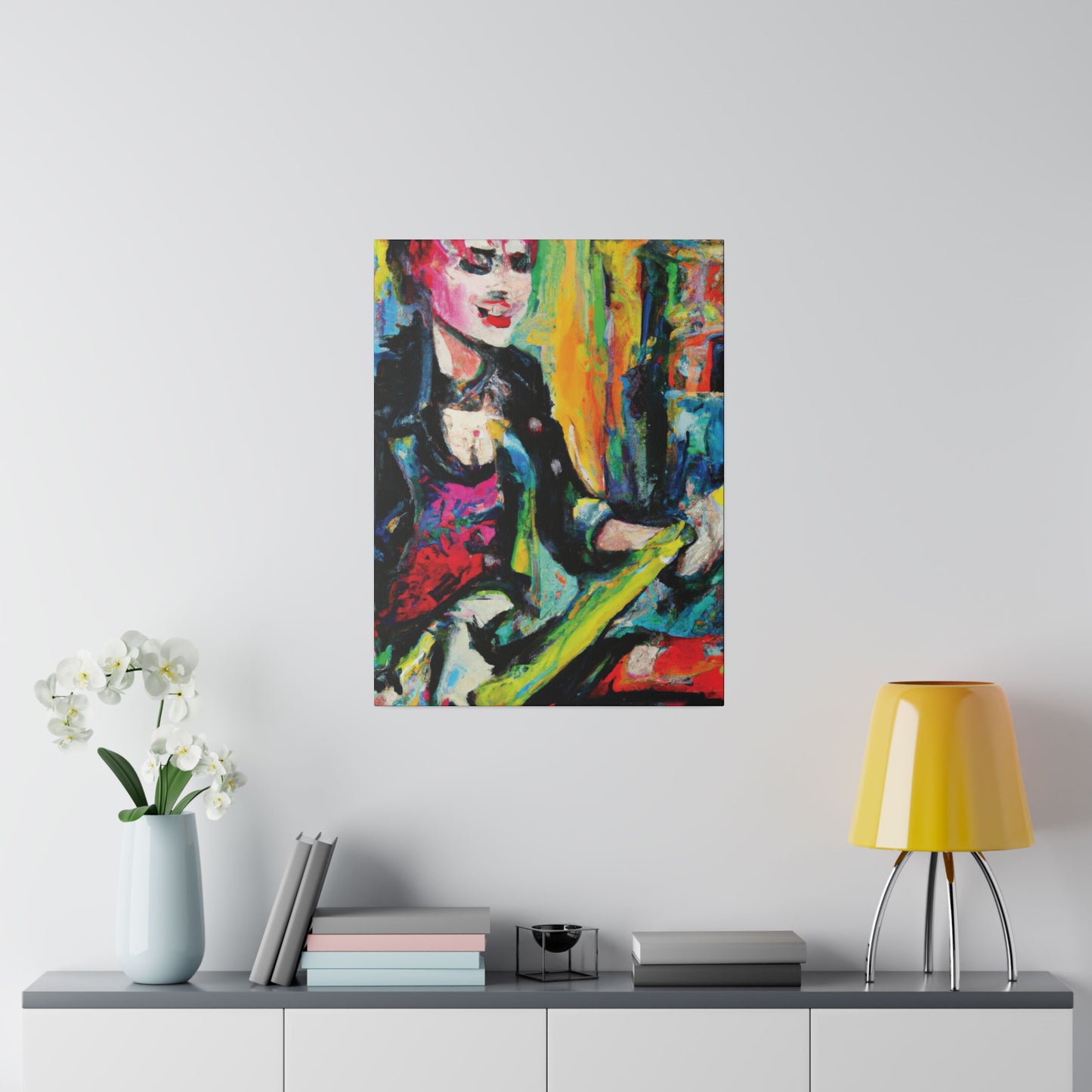 2784T - Rockstar Oil Painting Style Print | Poster | Home Decor | Wall Art | Music Art | Canvas