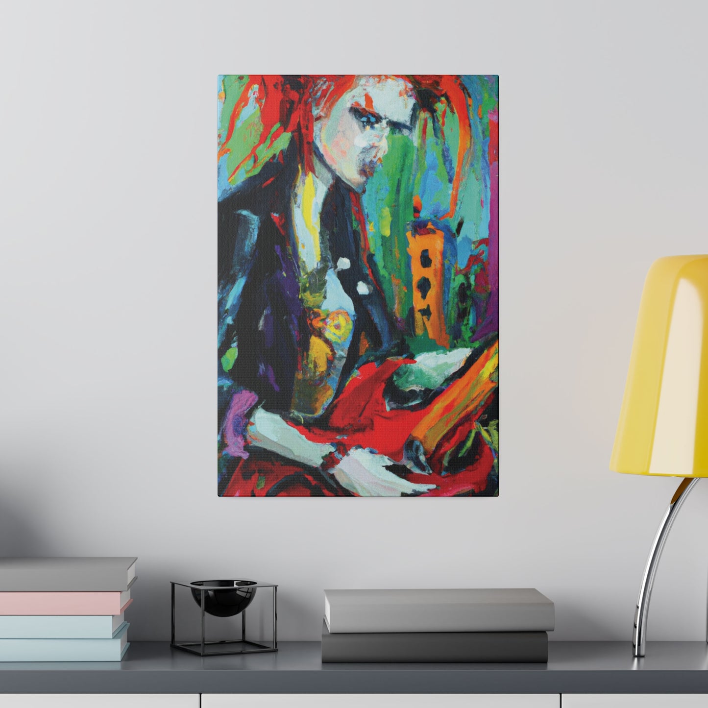 5857Q - Rockstar Oil Painting Style Print | Poster | Home Decor | Wall Art | Music Art | Canvas