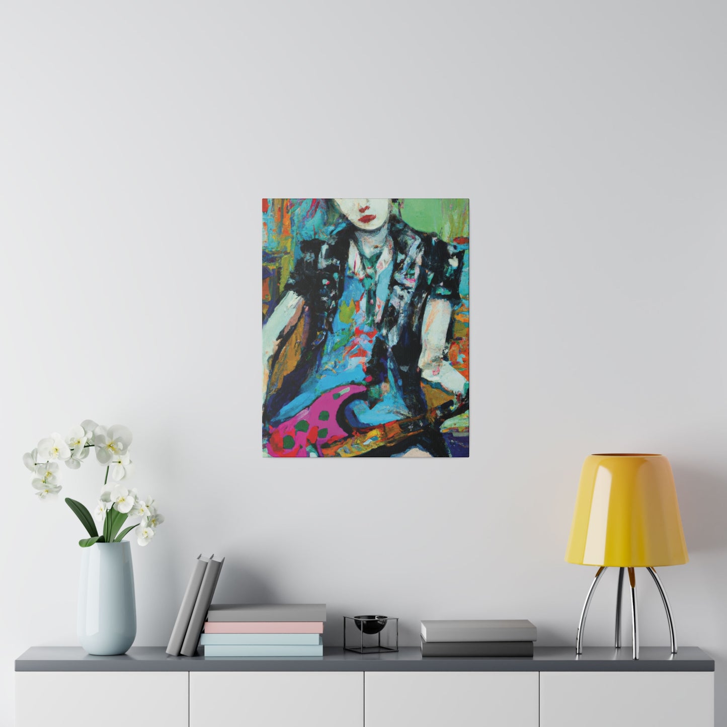 8725A - Rockstar Oil Painting Style Print | Poster | Home Decor | Wall Art | Music Art | Canvas