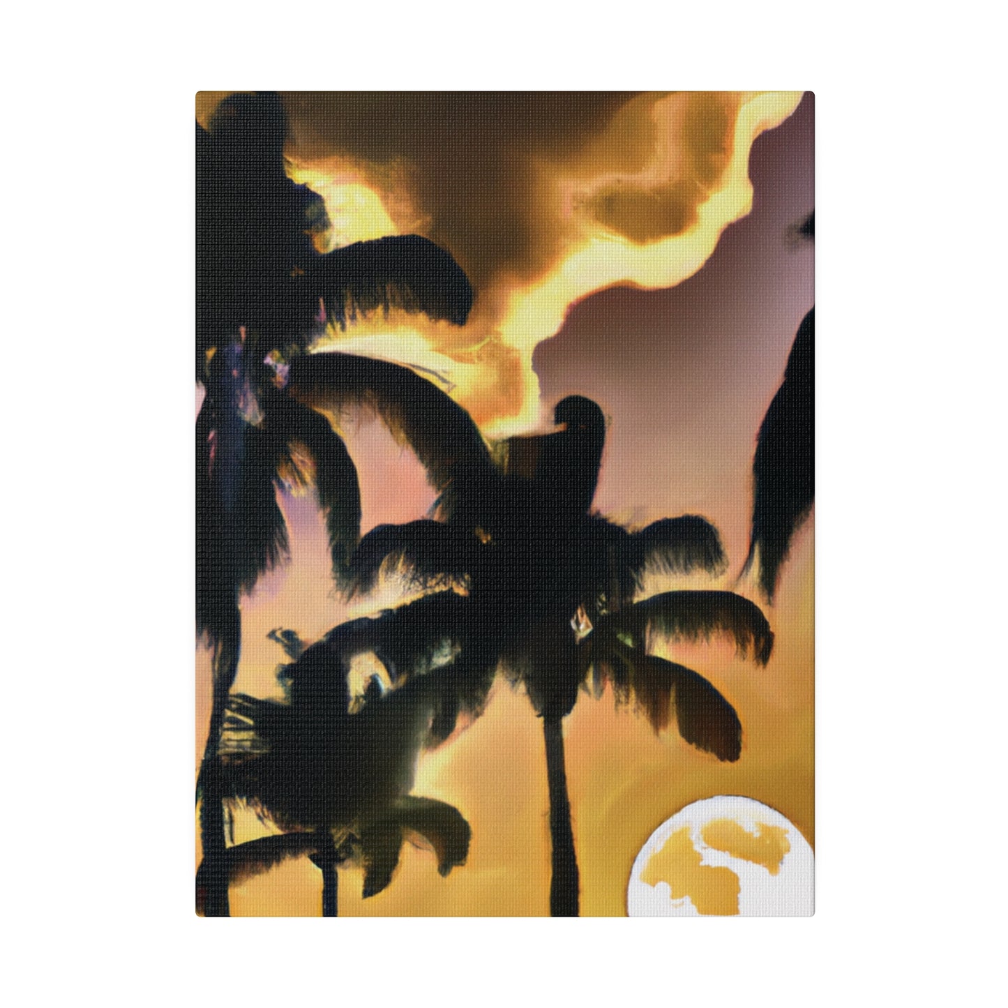 6382Q - Miami Beach Sunset Painting Print | Miami | Beach | Sunset | Poster | Home Decor | Wall Art | Canvas