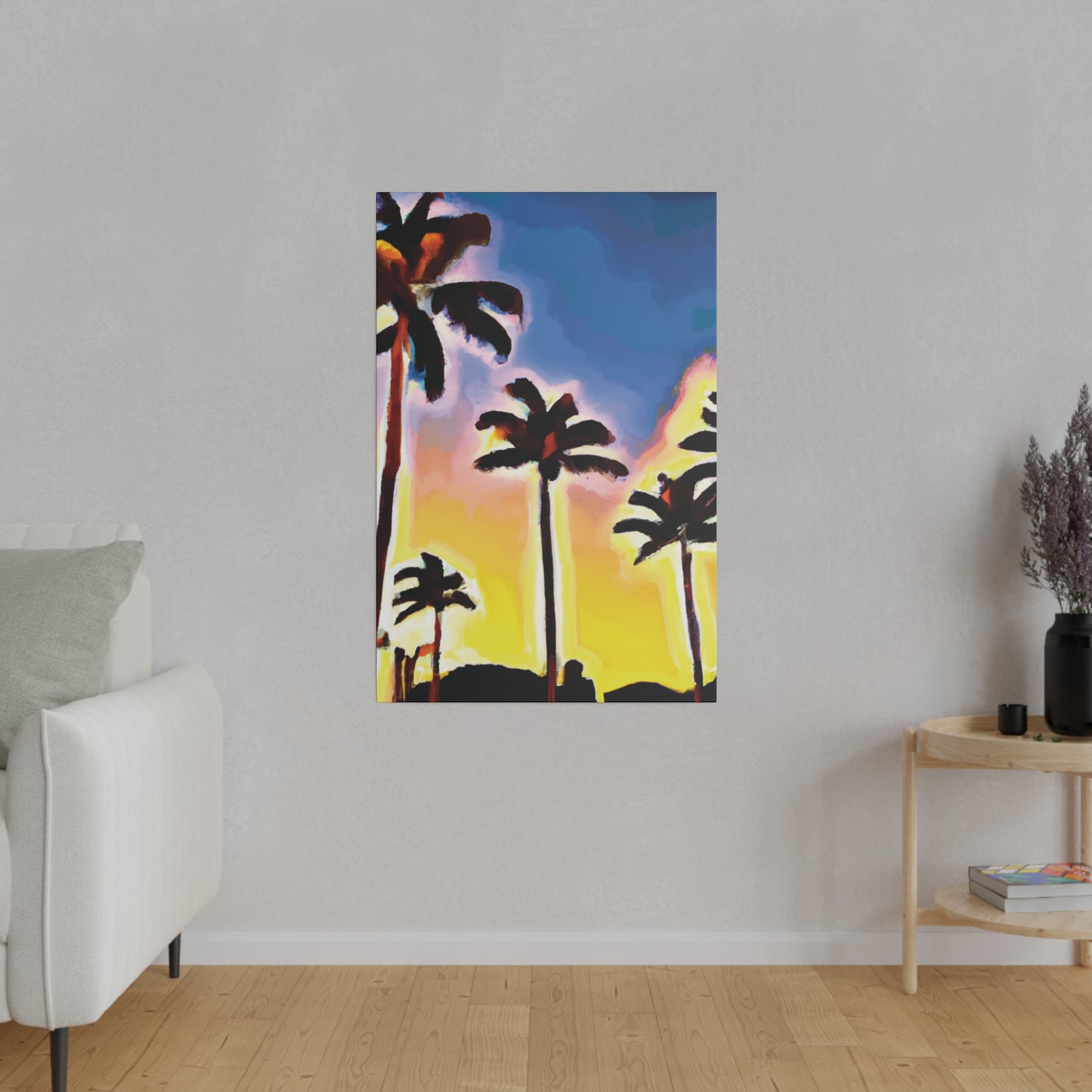 3437Q - Miami Beach Sunset Painting Print | Miami | Beach | Sunset | Poster | Home Decor | Wall Art | Canvas