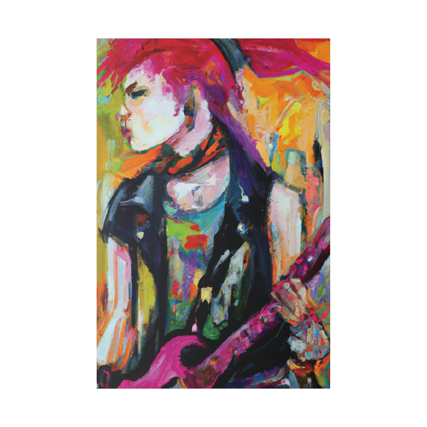 1138X - Rockstar Oil Painting Style Print | Poster | Home Decor | Wall Art | Music Art | Canvas