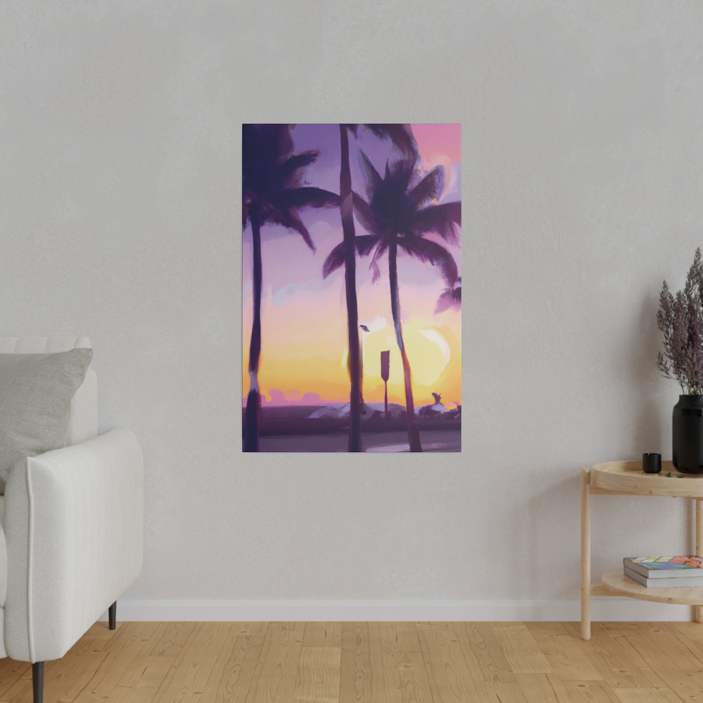 6137G - Miami Beach Sunset Painting Print | Miami | Beach | Sunset | Poster | Home Decor | Wall Art | Canvas