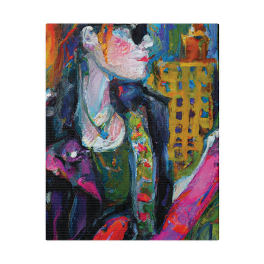 9503W - Rockstar Oil Painting Style Print | Poster | Home Decor | Wall Art | Music Art | Canvas