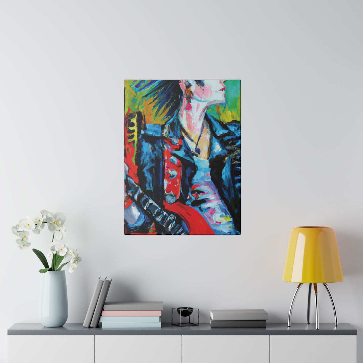 4109T - Rockstar Oil Painting Style Print | Poster | Home Decor | Wall Art | Music Art | Canvas