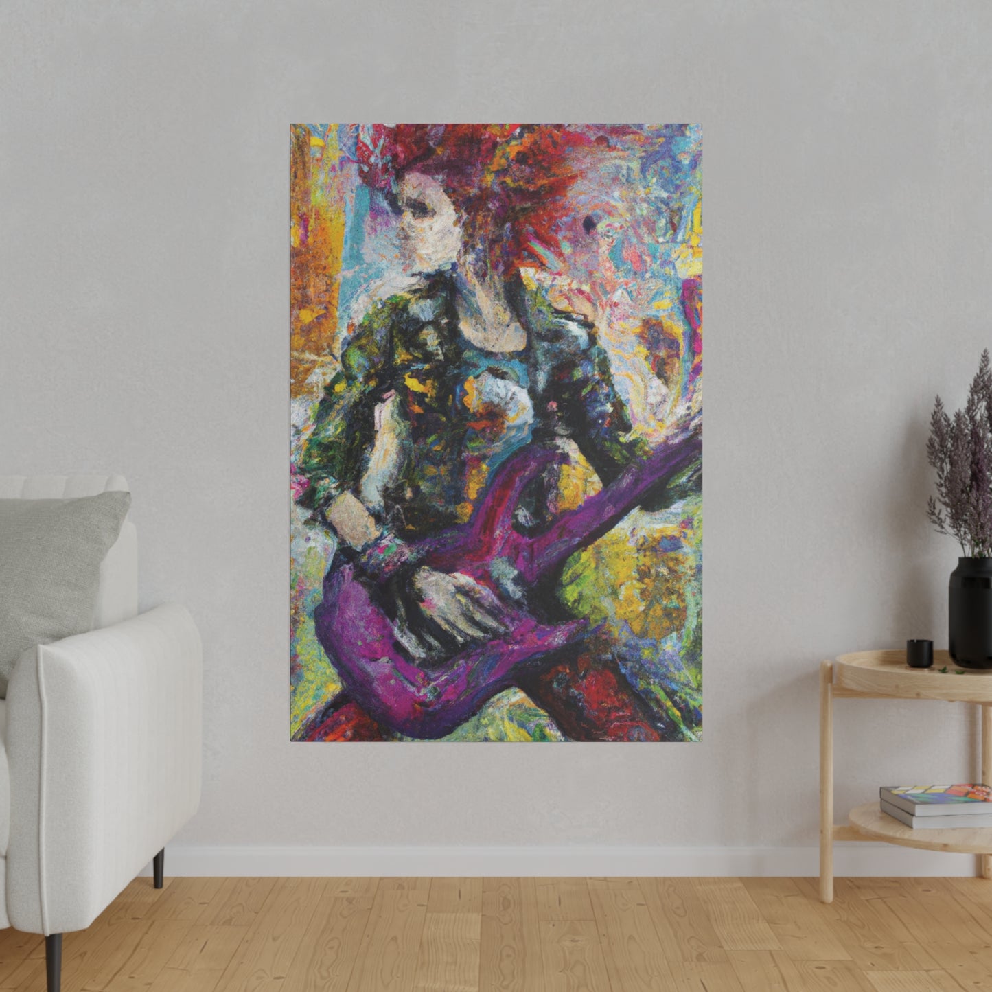 5487U - Rockstar Oil Painting Style Print | Poster | Home Decor | Wall Art | Music Art | Canvas