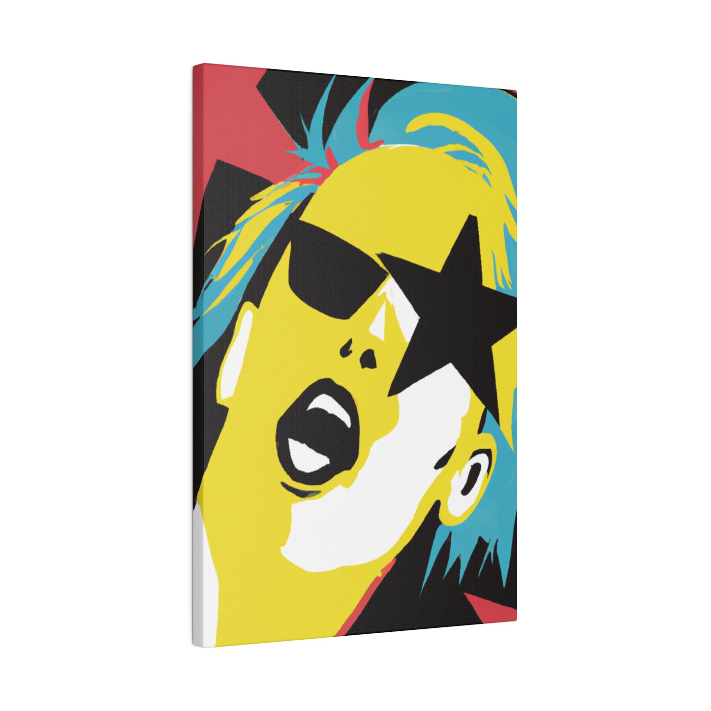 3688R - Rockstar Painting Print | Face | Abstract | Poster | Home Decor | Wall Art | Music Art | Canvas