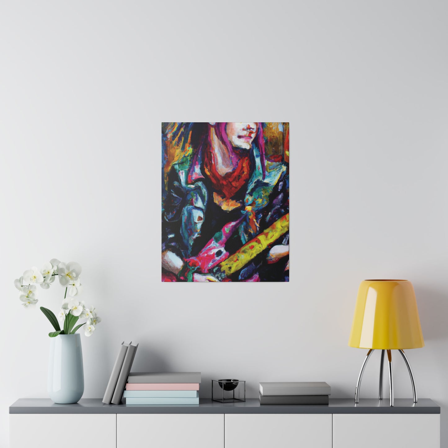 9128F - Rockstar Oil Painting Style Print | Poster | Home Decor | Wall Art | Music Art | Canvas