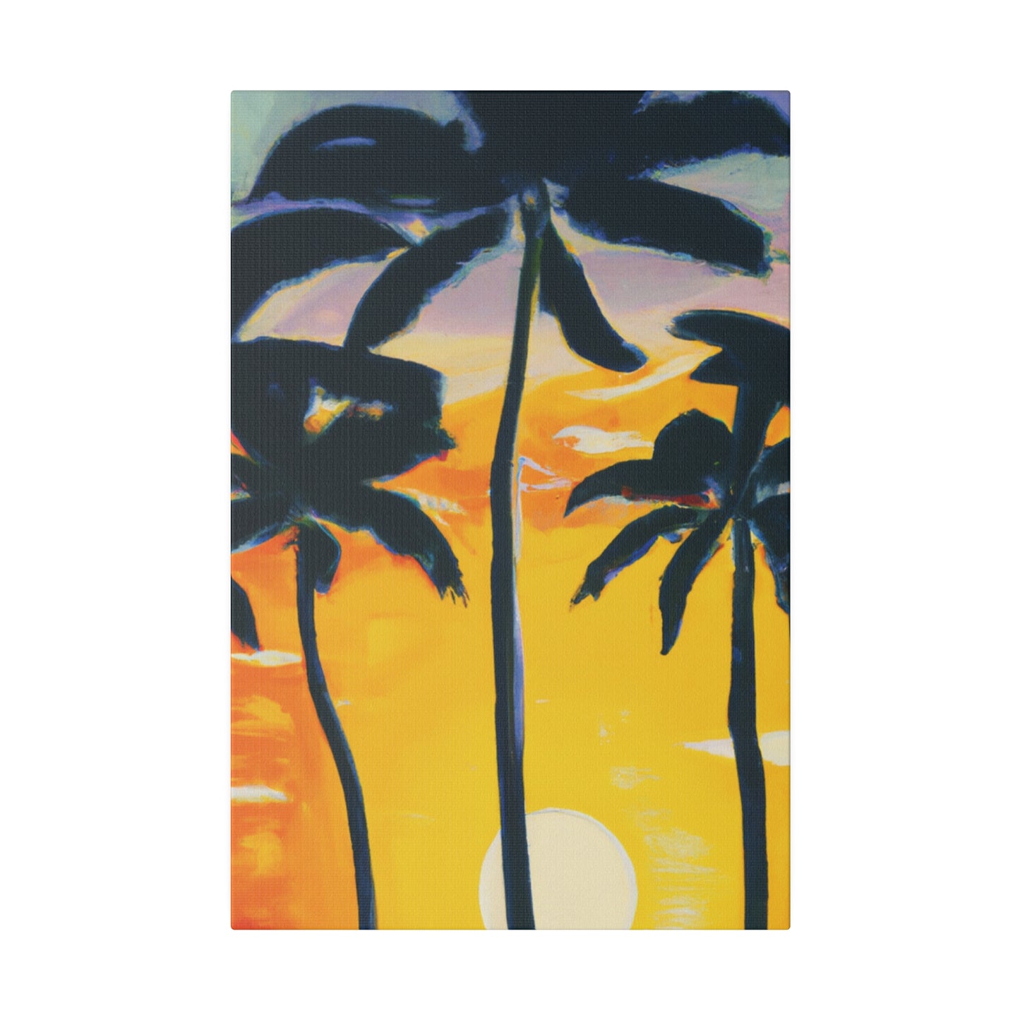 7390N - Miami Beach Sunset Painting Print | Miami | Beach | Sunset | Poster | Home Decor | Wall Art | Canvas