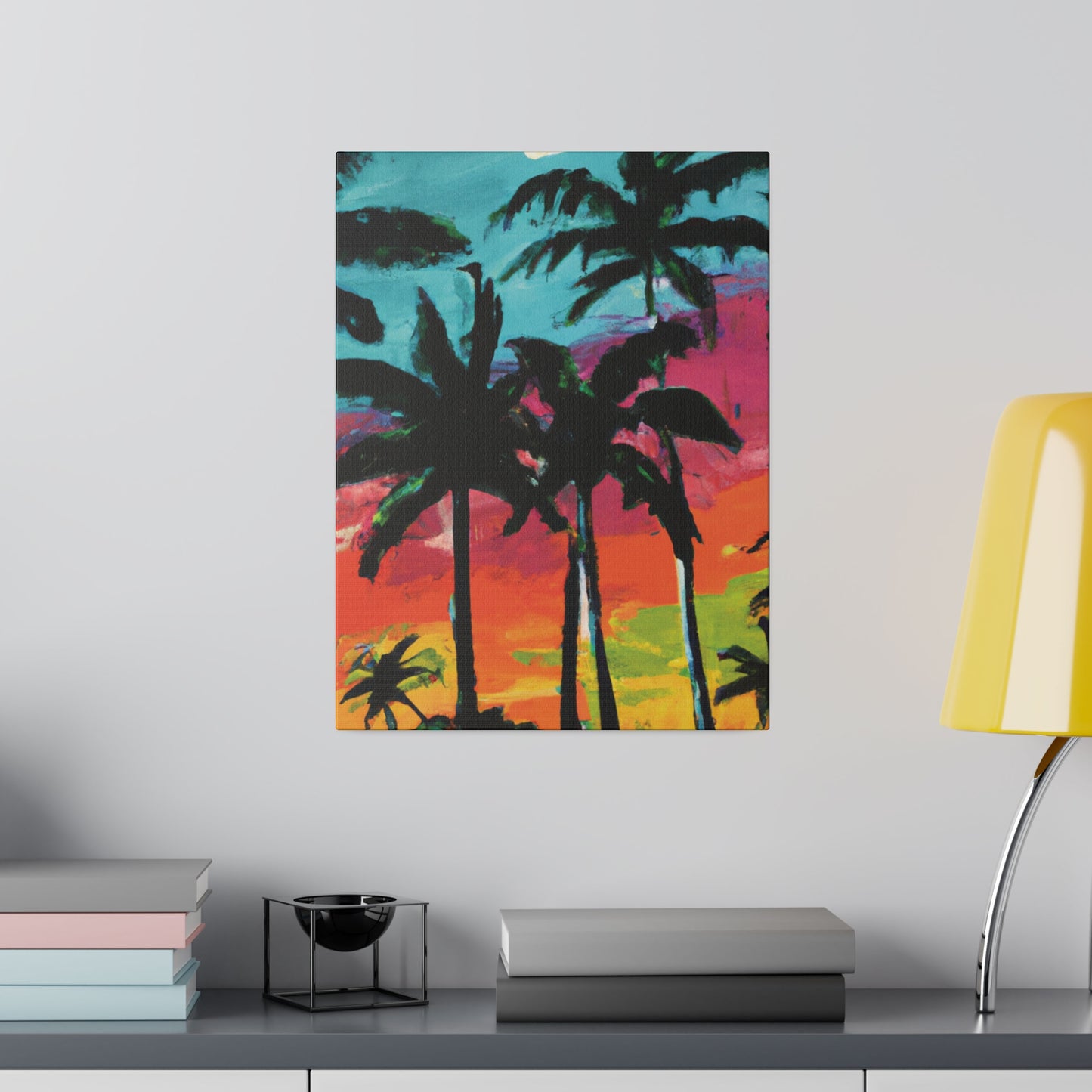 9761F - Miami Beach Sunset Painting Print | Miami | Beach | Sunset | Poster | Home Decor | Wall Art | Canvas