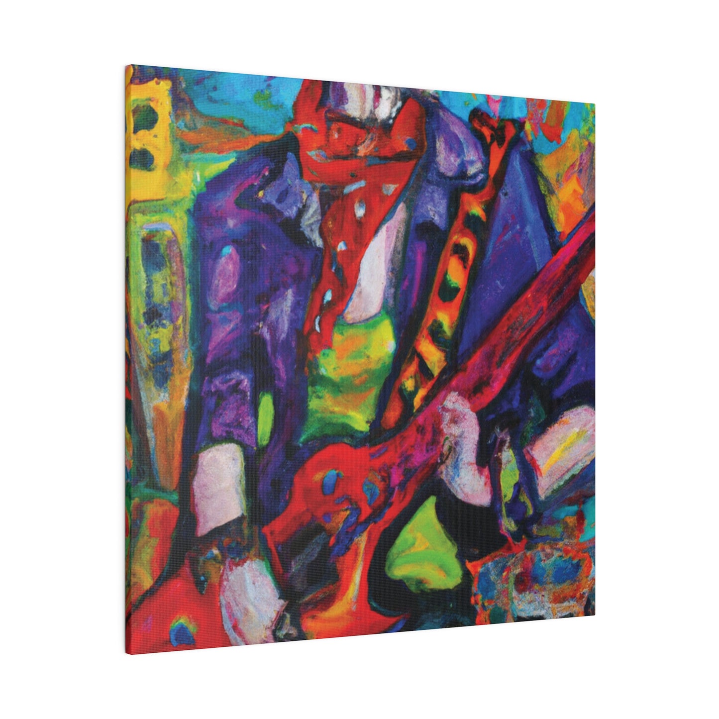 9529Y - Rockstar Oil Painting Style Print | Poster | Home Decor | Wall Art | Music Art | Canvas