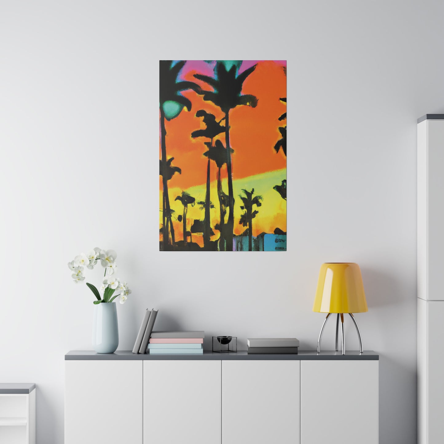 6096Q - Miami Beach Sunset Painting Print | Miami | Beach | Sunset | Poster | Home Decor | Wall Art | Canvas