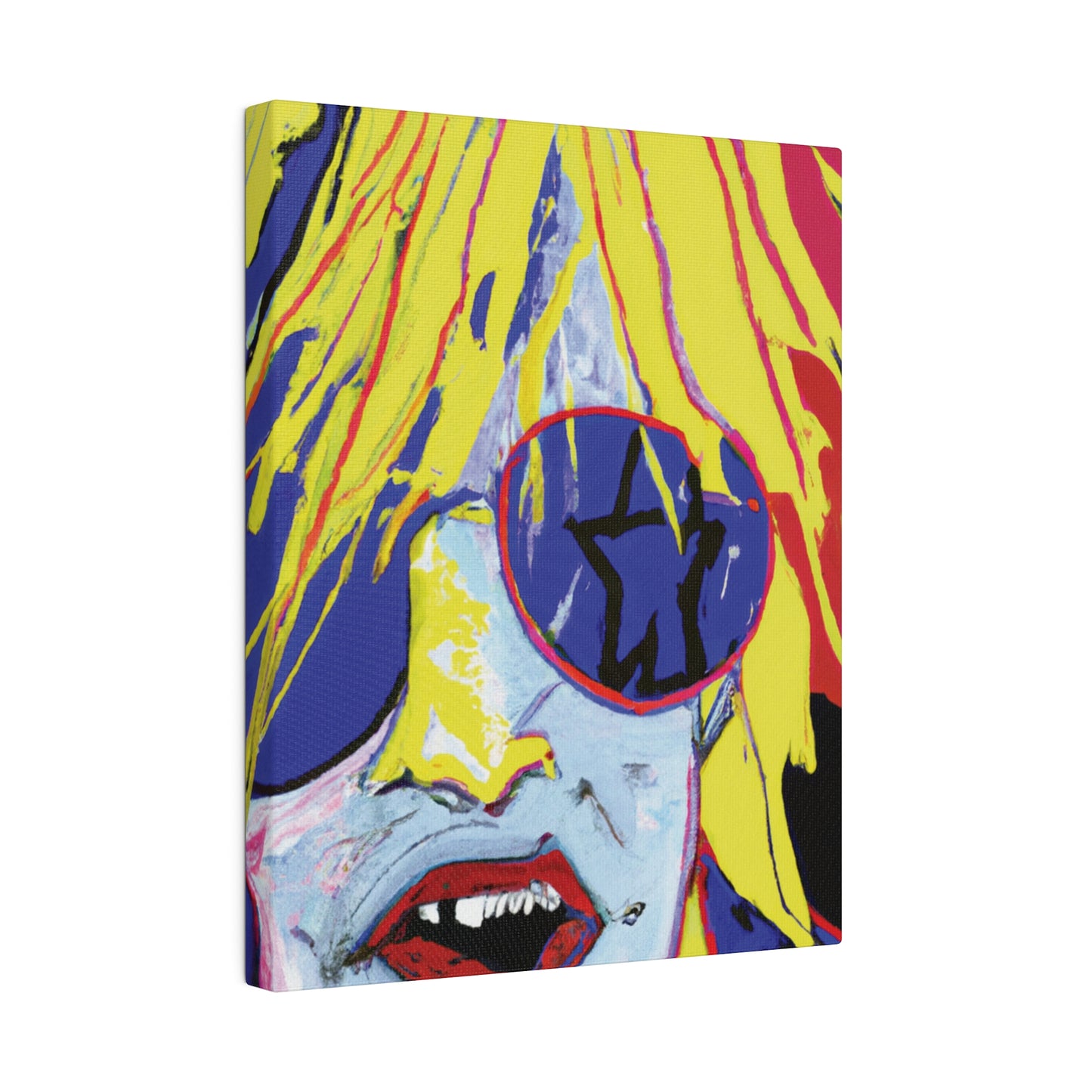 8742G - Rockstar Painting Print | Face | Abstract | Poster | Home Decor | Wall Art | Music Art | Canvas