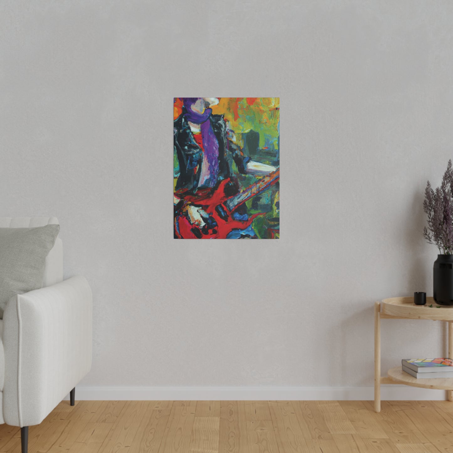 9823K - Rockstar Oil Painting Style Print | Poster | Home Decor | Wall Art | Music Art | Canvas