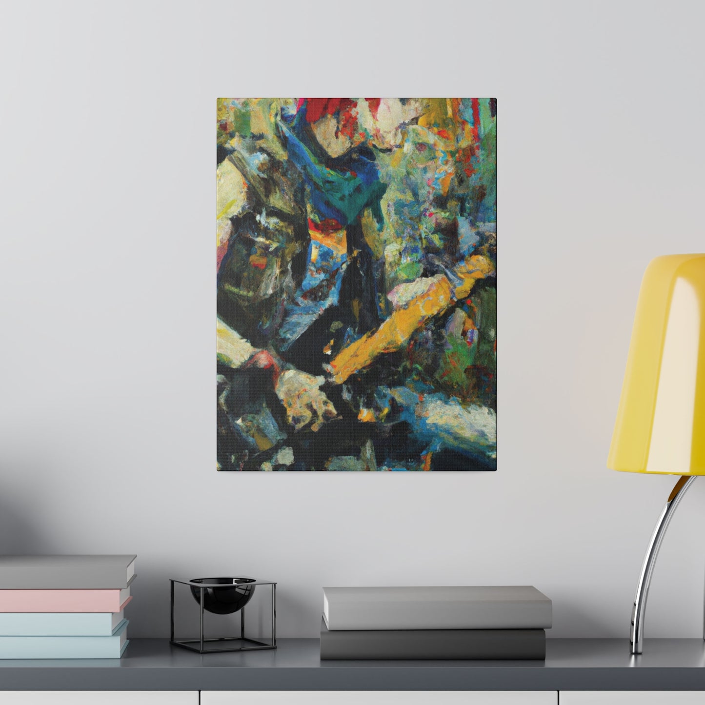 3758W - Rockstar Oil Painting Style Print | Poster | Home Decor | Wall Art | Music Art | Canvas