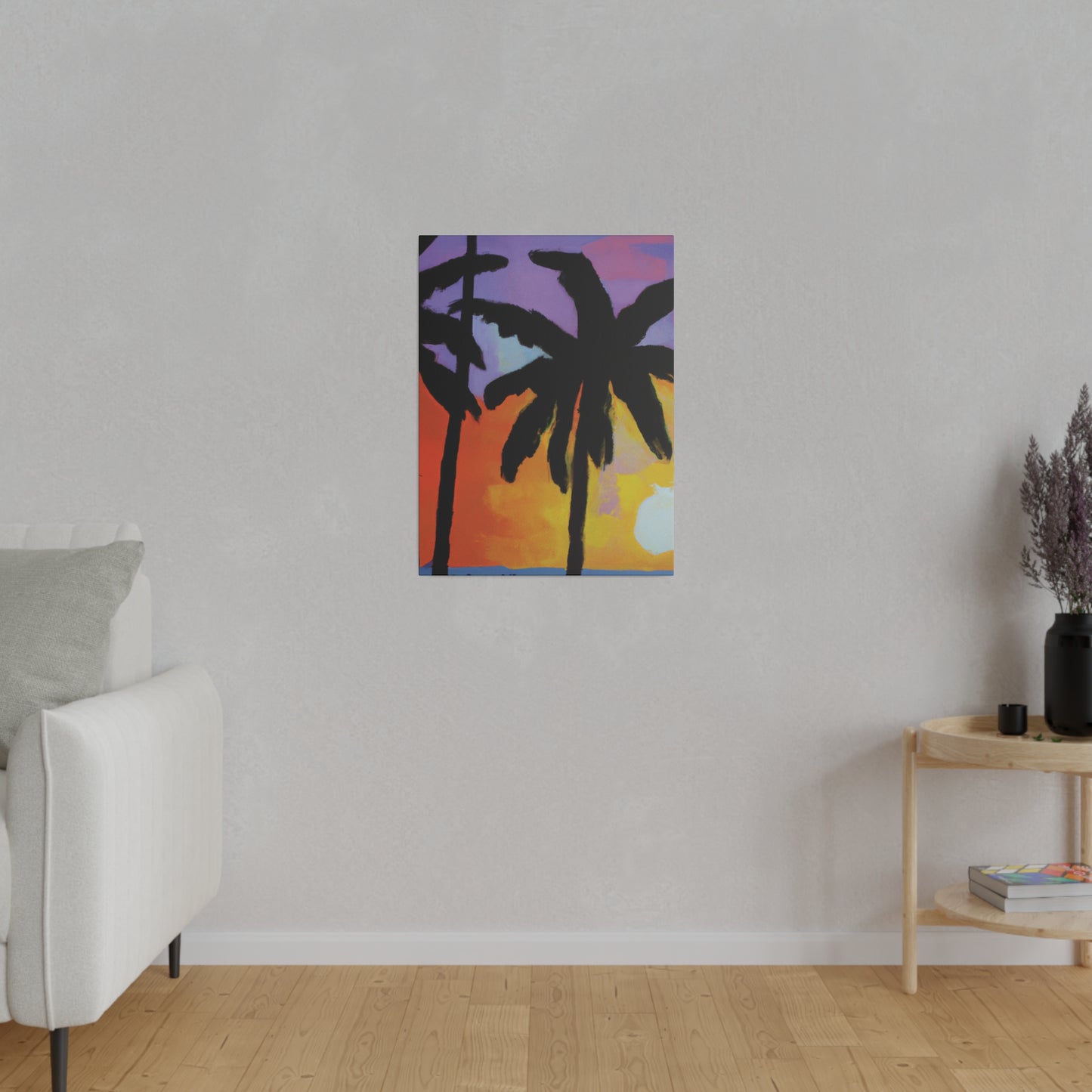 8594V - Miami Beach Sunset Painting Print | Miami | Beach | Sunset | Poster | Home Decor | Wall Art | Canvas