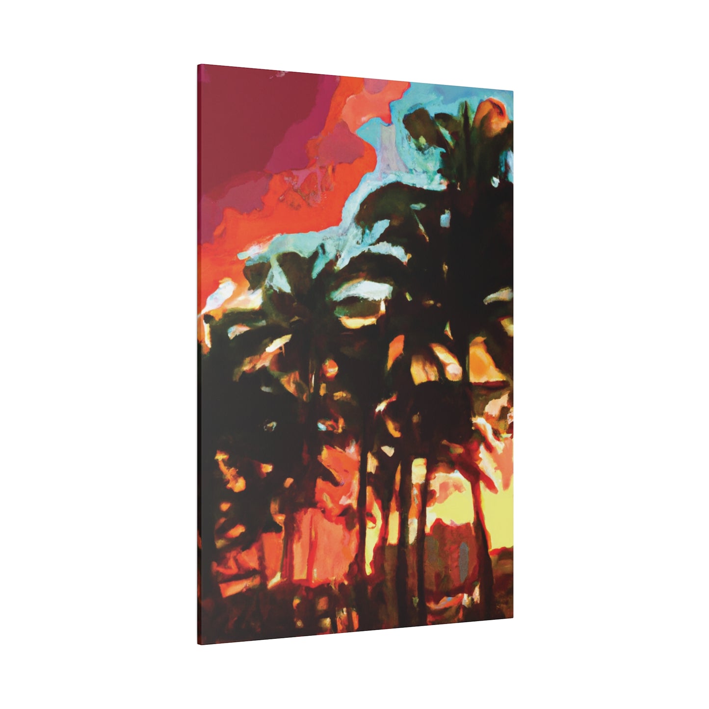 4052W - Miami Beach Sunset Painting Print | Miami | Beach | Sunset | Poster | Home Decor | Wall Art | Canvas