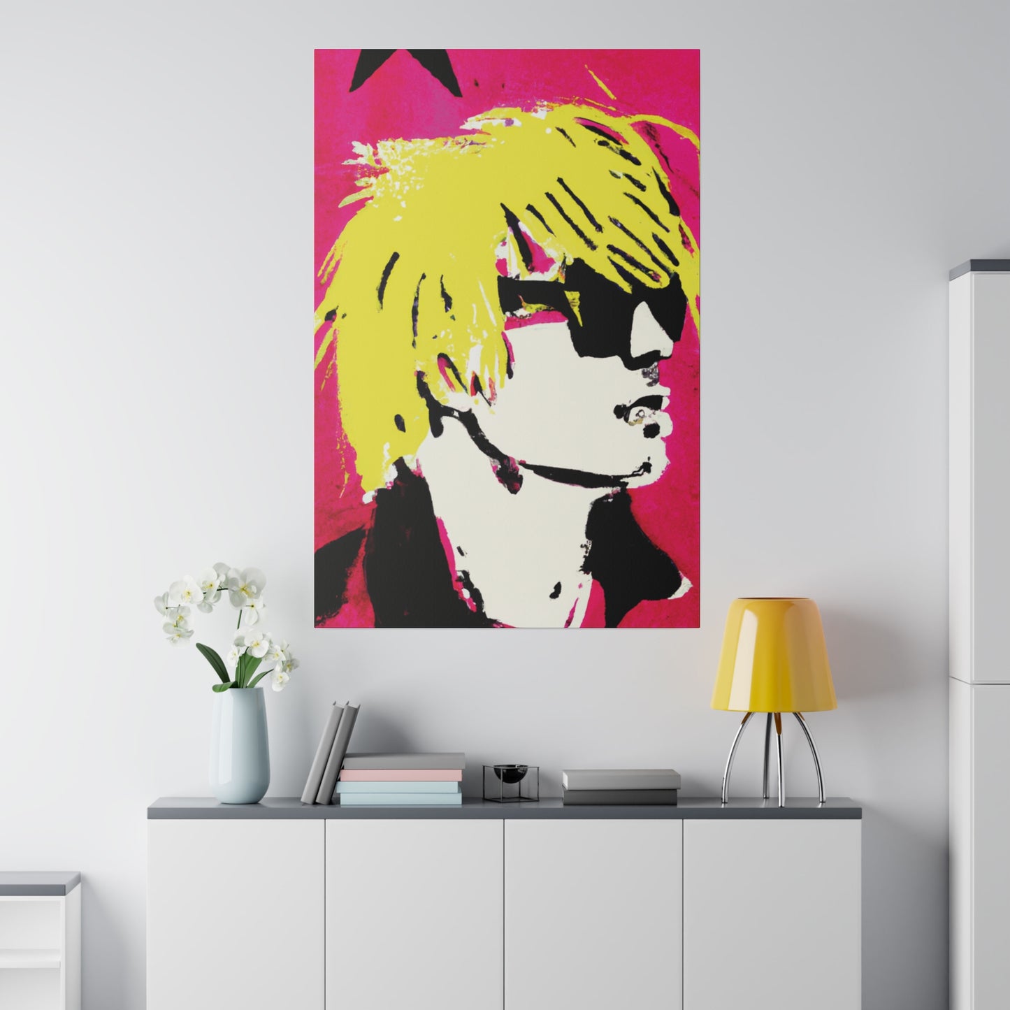 6662A - Rockstar Painting Print | Face | Abstract | Poster | Home Decor | Wall Art | Music Art | Canvas