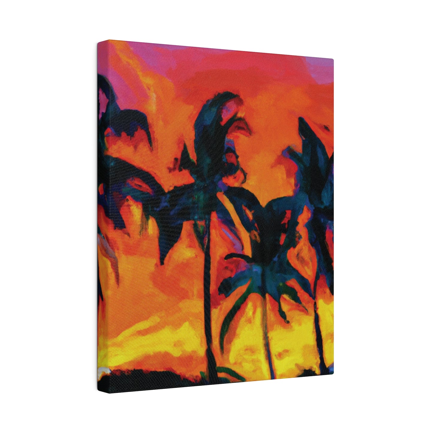 7487R - Miami Beach Sunset Painting Print | Miami | Beach | Sunset | Poster | Home Decor | Wall Art | Canvas