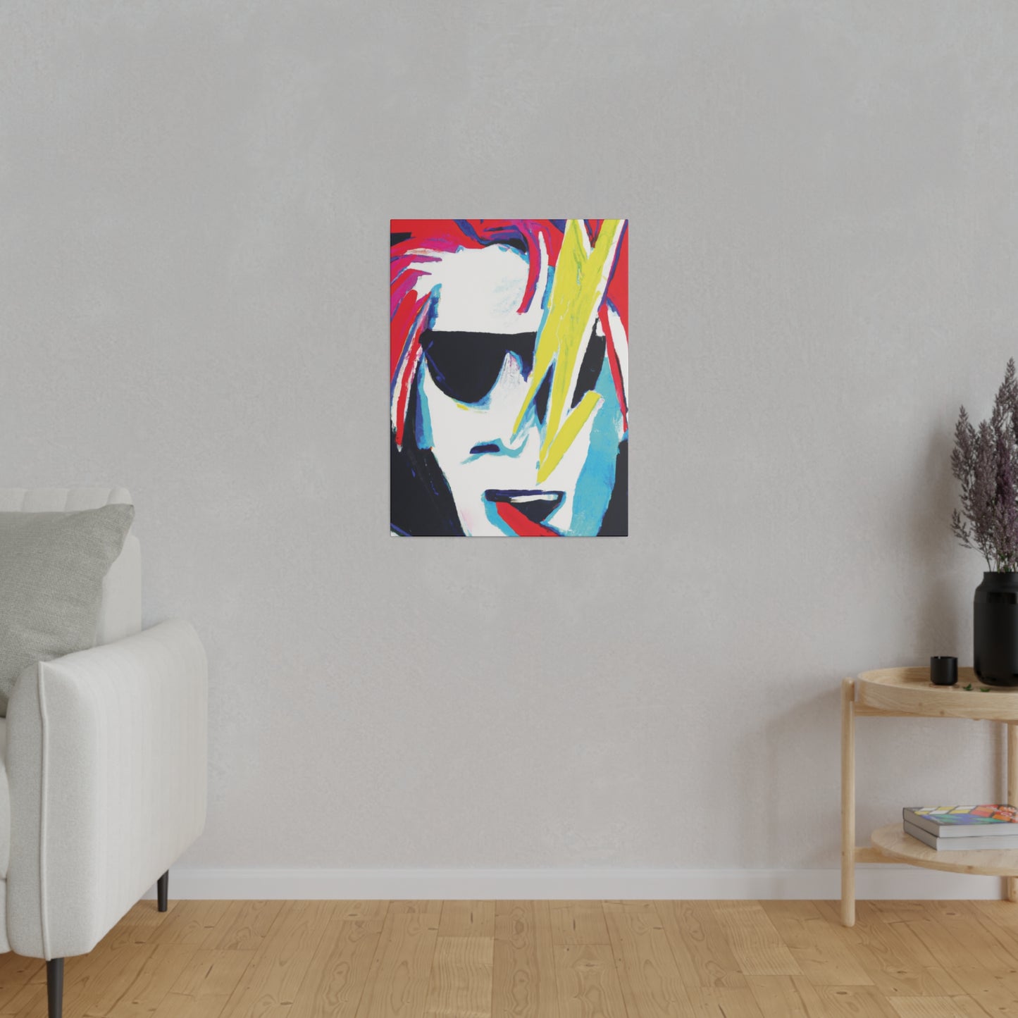 6481K - Rockstar Painting Print | Face | Abstract | Poster | Home Decor | Wall Art | Music Art | Canvas