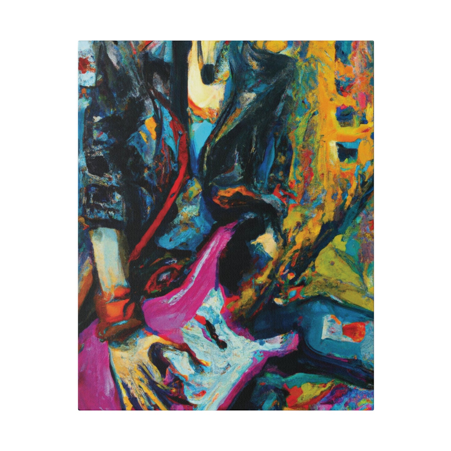 6873X - Rockstar Oil Painting Style Print | Poster | Home Decor | Wall Art | Music Art | Canvas