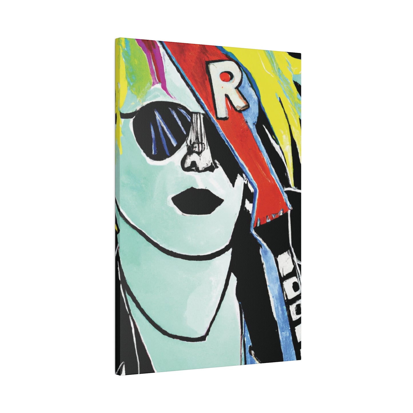 9391O - Rockstar Painting Print | Face | Abstract | Poster | Home Decor | Wall Art | Music Art | Canvas