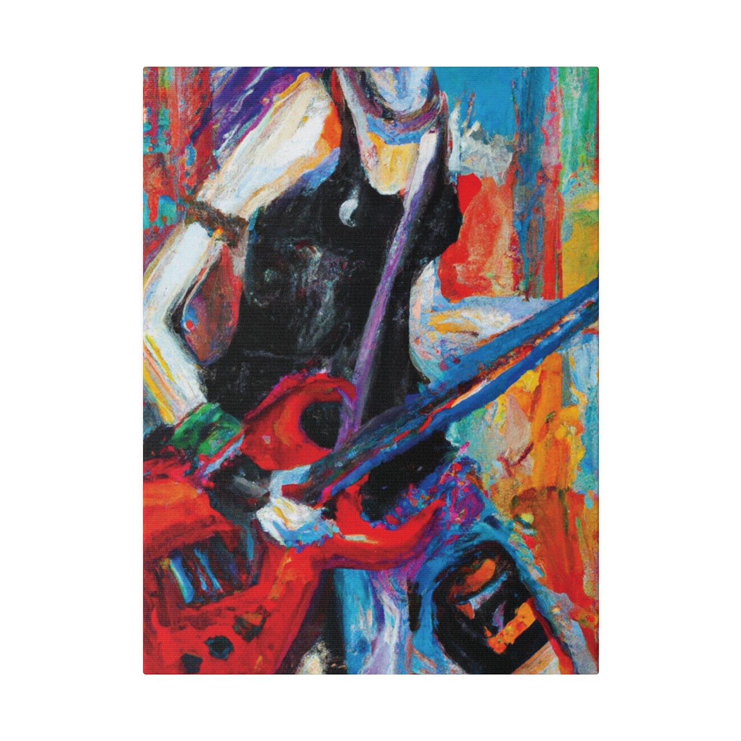 7384Q - Rockstar Oil Painting Style Print | Poster | Home Decor | Wall Art | Music Art | Canvas