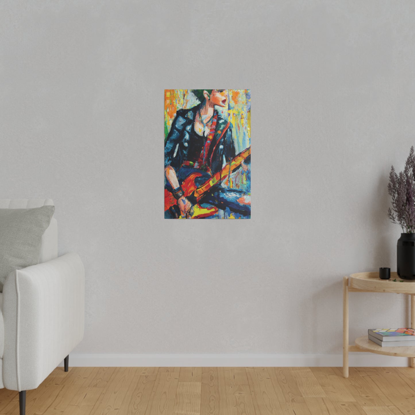 4573T - Rockstar Oil Painting Style Print | Poster | Home Decor | Wall Art | Music Art | Canvas