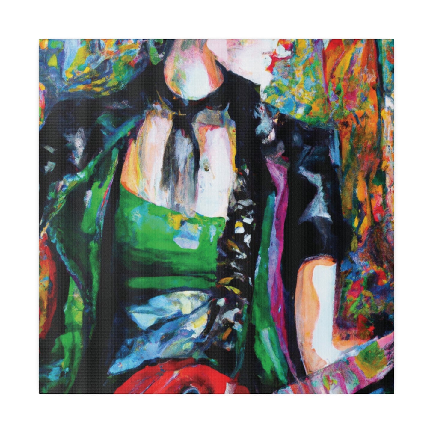 9737J - Rockstar Oil Painting Style Print | Poster | Home Decor | Wall Art | Music Art | Canvas