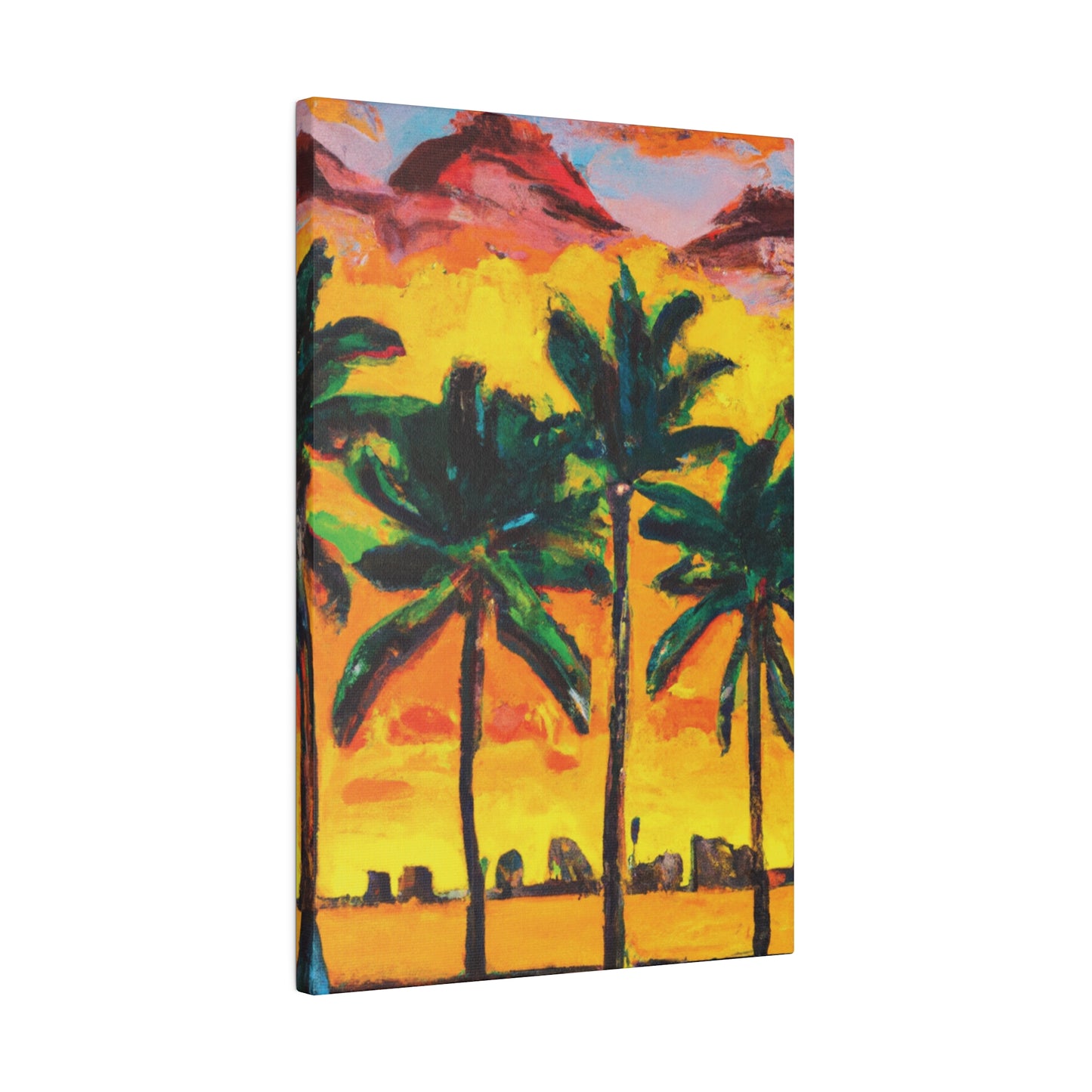 3622W - Miami Beach Sunset Painting Print | Miami | Beach | Sunset | Poster | Home Decor | Wall Art | Canvas