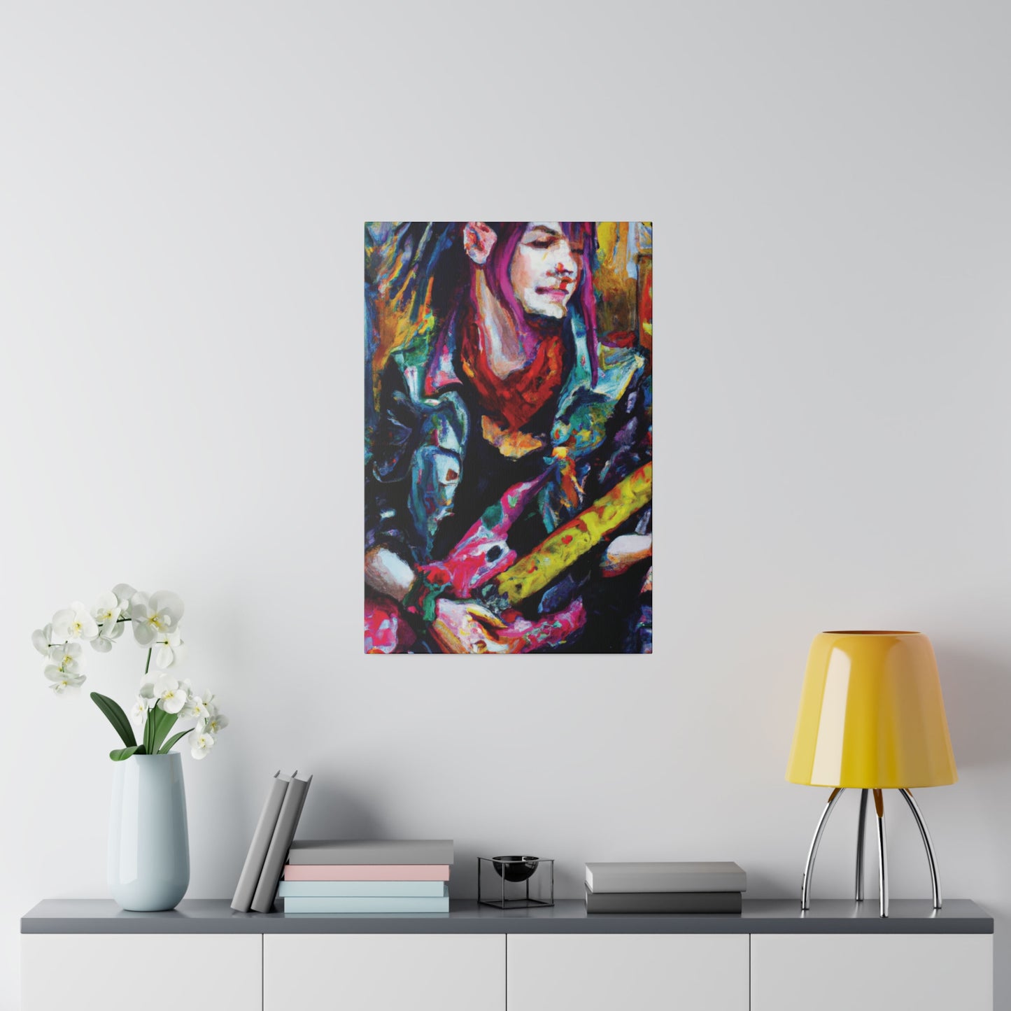 9128F - Rockstar Oil Painting Style Print | Poster | Home Decor | Wall Art | Music Art | Canvas