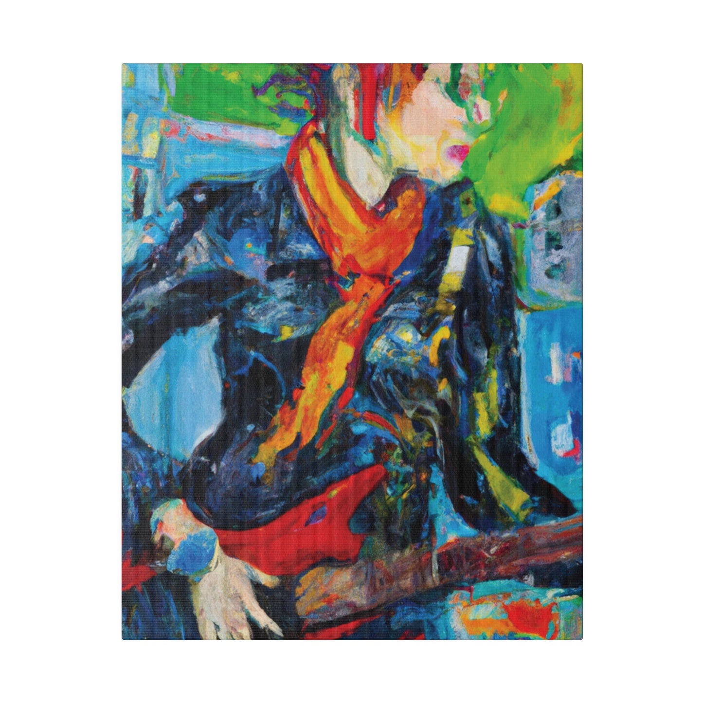 935O - Rockstar Oil Painting Style Print | Poster | Home Decor | Wall Art | Music Art | Canvas