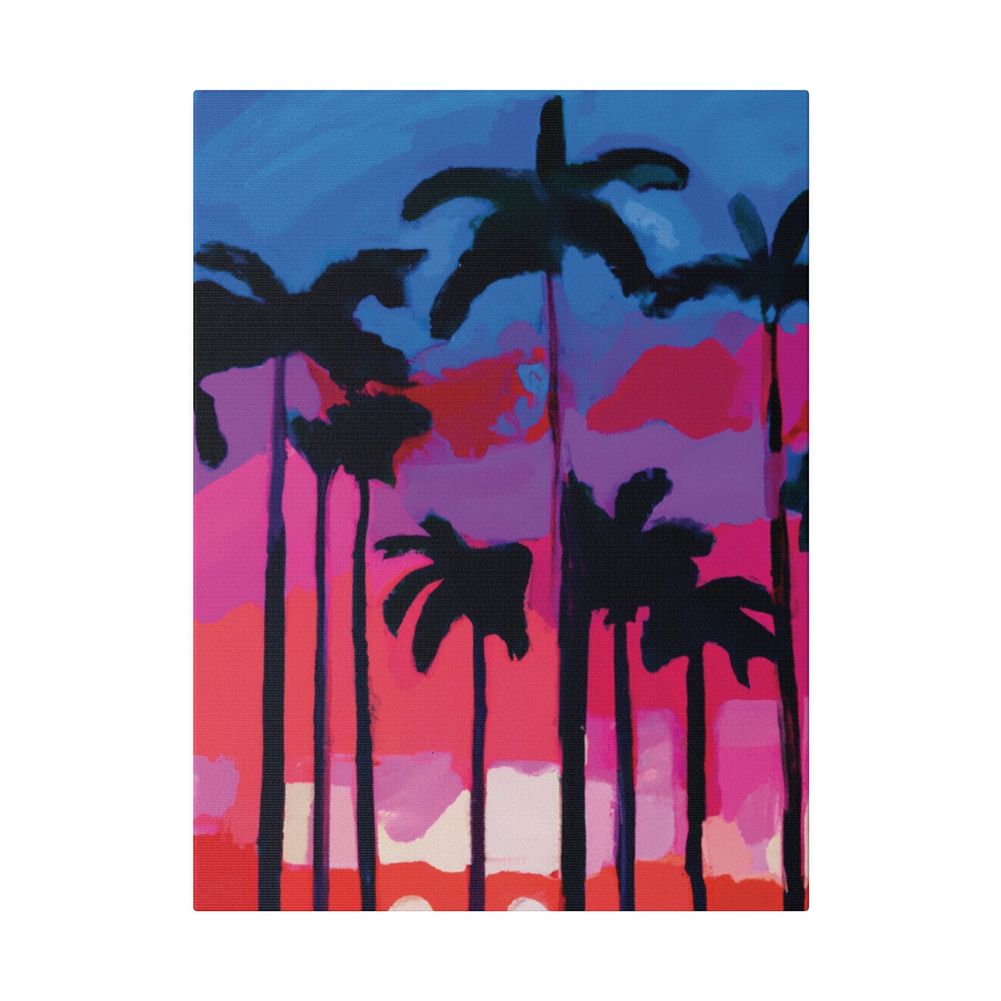 7245Y - Miami Beach Sunset Painting Print | Miami | Beach | Sunset | Poster | Home Decor | Wall Art | Canvas