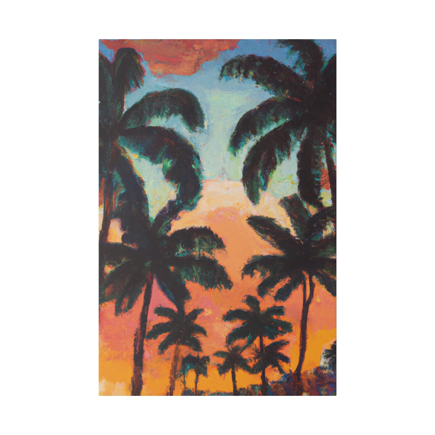 2854A - Miami Beach Sunset Painting Print | Miami | Beach | Sunset | Poster | Home Decor | Wall Art | Canvas