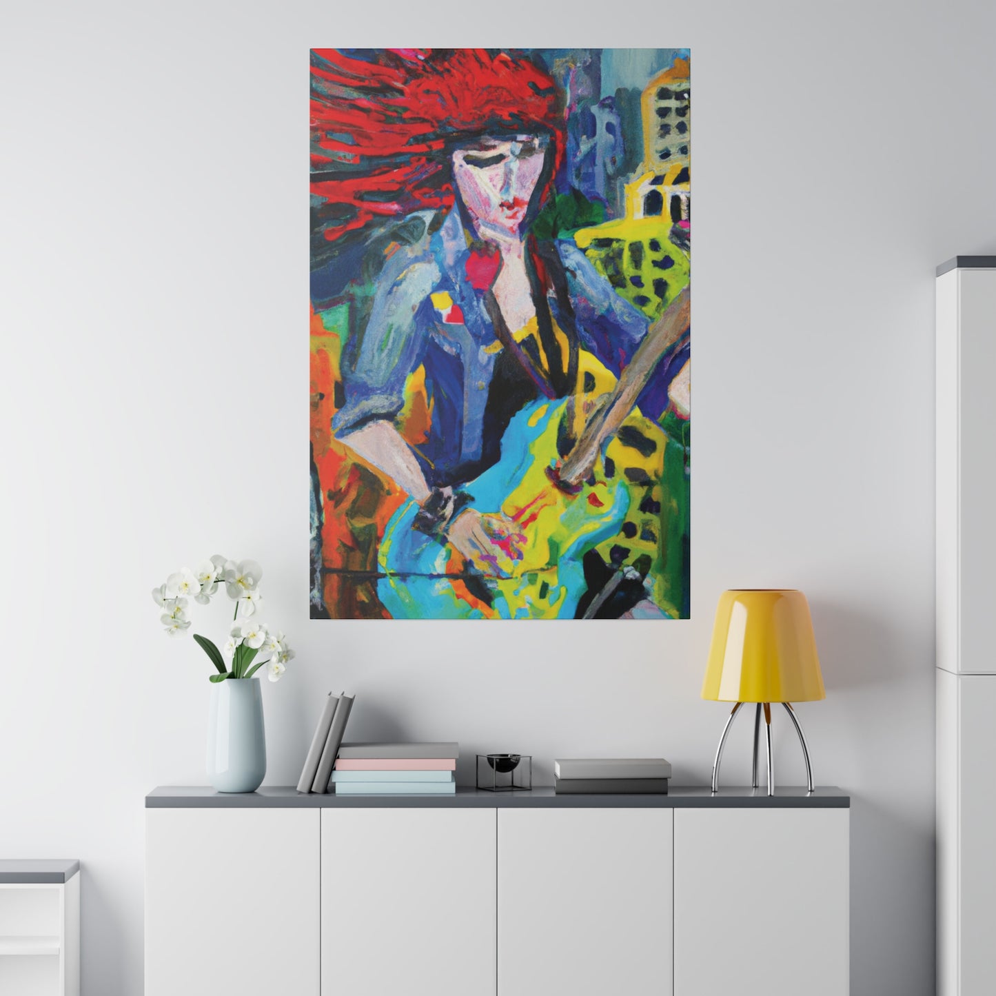 5084Q - Rockstar Oil Painting Style Print | Poster | Home Decor | Wall Art | Music Art | Canvas