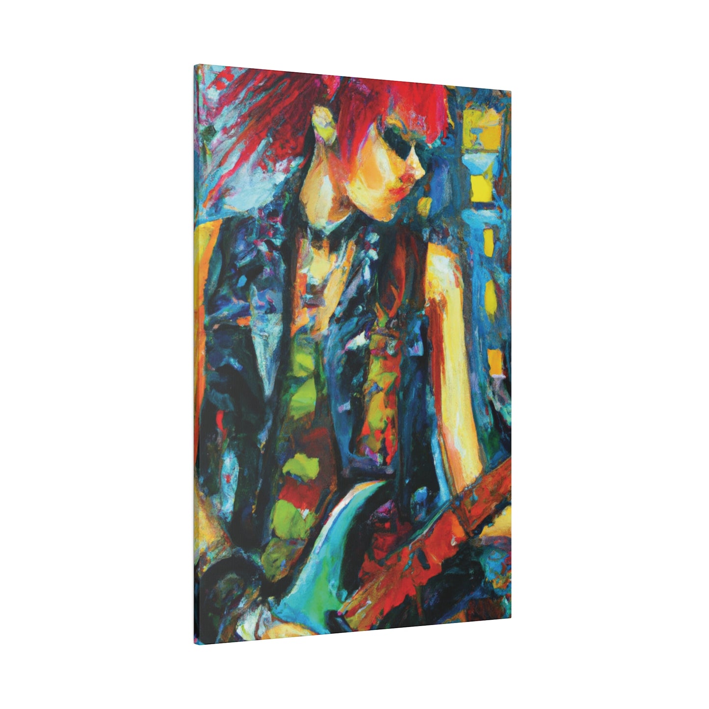 8541R - Rockstar Oil Painting Style Print | Poster | Home Decor | Wall Art | Music Art | Canvas