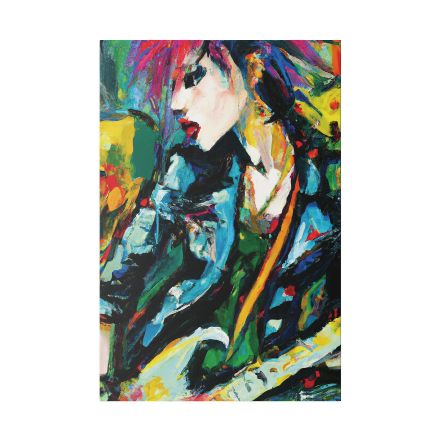 9841U - Rockstar Oil Painting Style Print | Poster | Home Decor | Wall Art | Music Art | Canvas