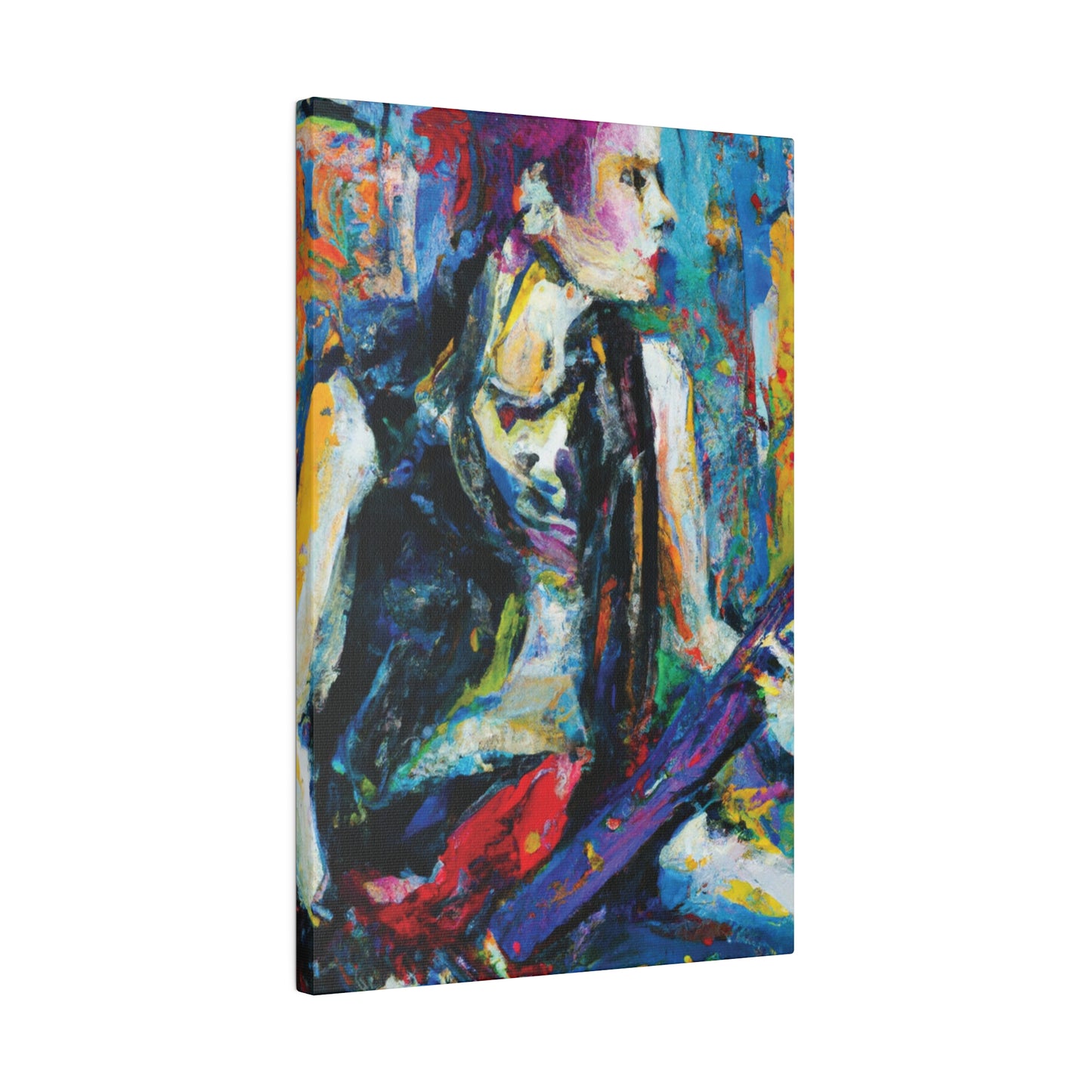 344U - Rockstar Oil Painting Style Print | Poster | Home Decor | Wall Art | Music Art | Canvas