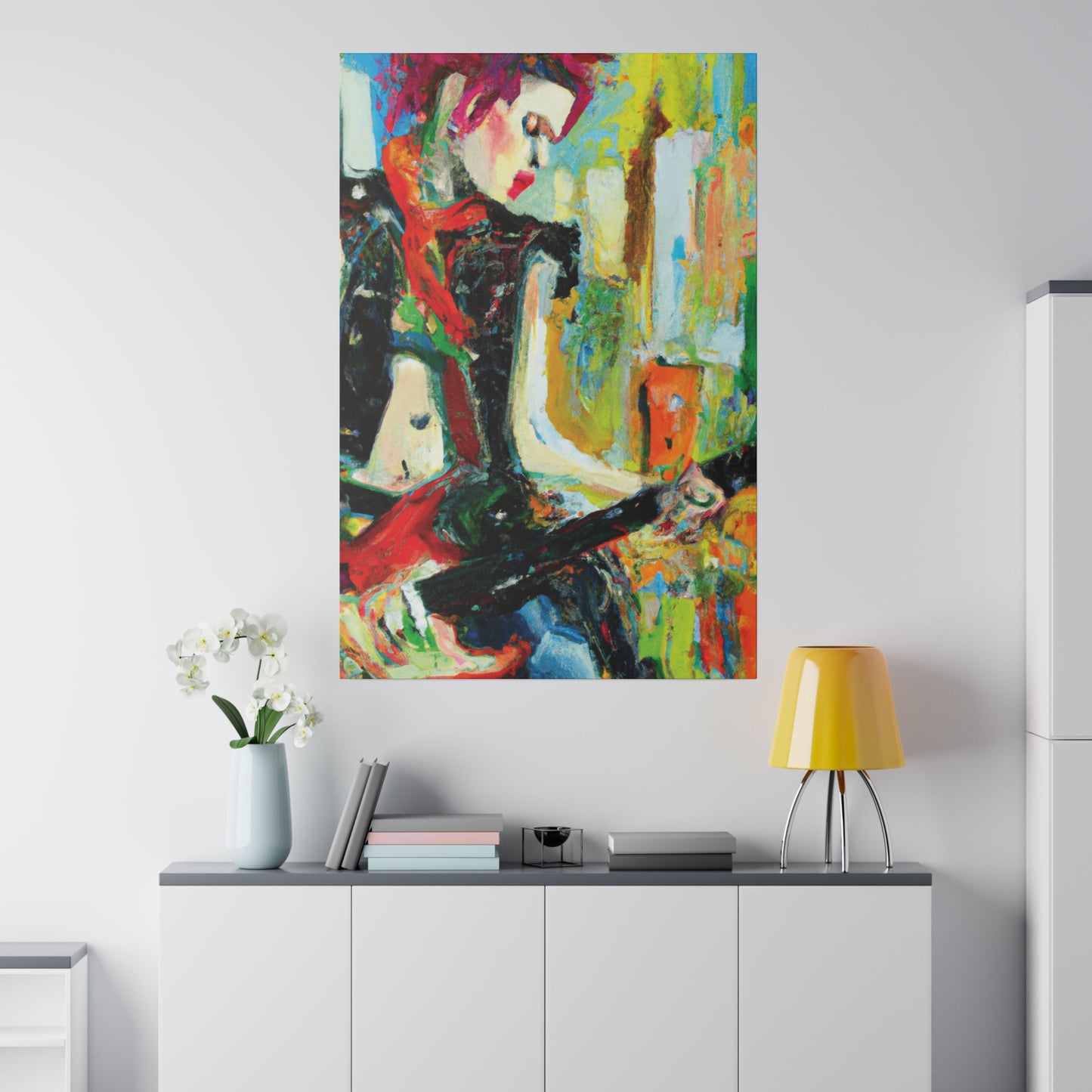 4824H - Rockstar Oil Painting Style Print | Poster | Home Decor | Wall Art | Music Art | Canvas