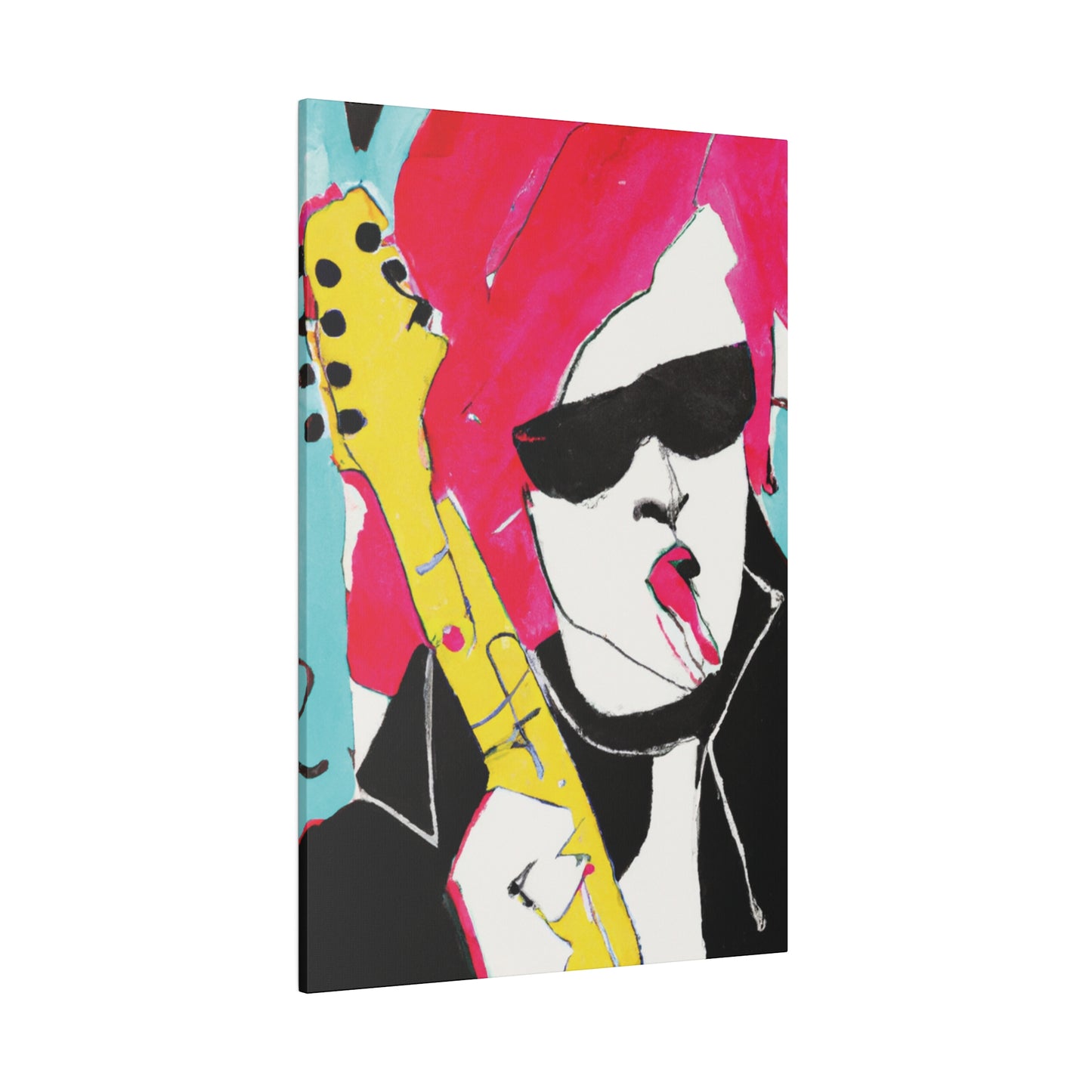 8791V - Rockstar Painting Print | Face | Abstract | Poster | Home Decor | Wall Art | Music Art | Canvas