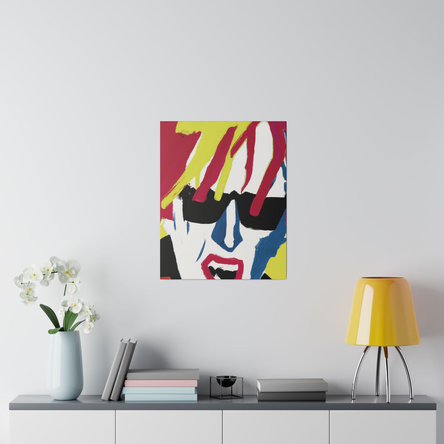 4532N - Rockstar Painting Print | Face | Abstract | Poster | Home Decor | Wall Art | Music Art | Canvas