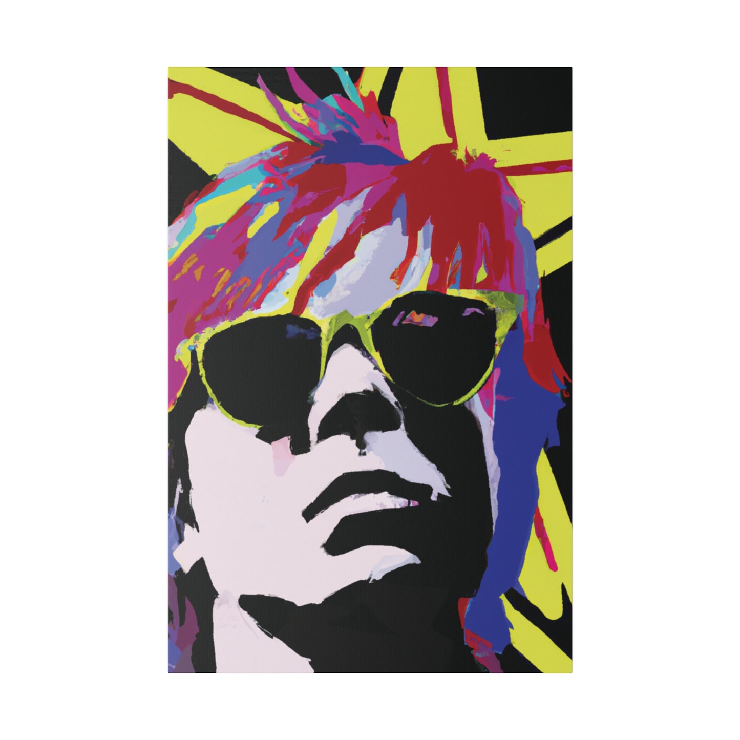 2184J - Rockstar Painting Print | Face | Abstract | Poster | Home Decor | Wall Art | Music Art | Canvas