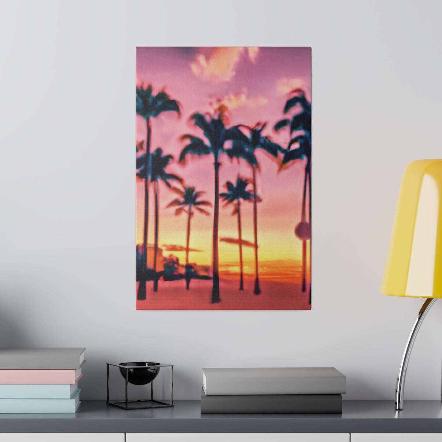 8183G - Miami Beach Sunset Painting Print | Miami | Beach | Sunset | Poster | Home Decor | Wall Art | Canvas