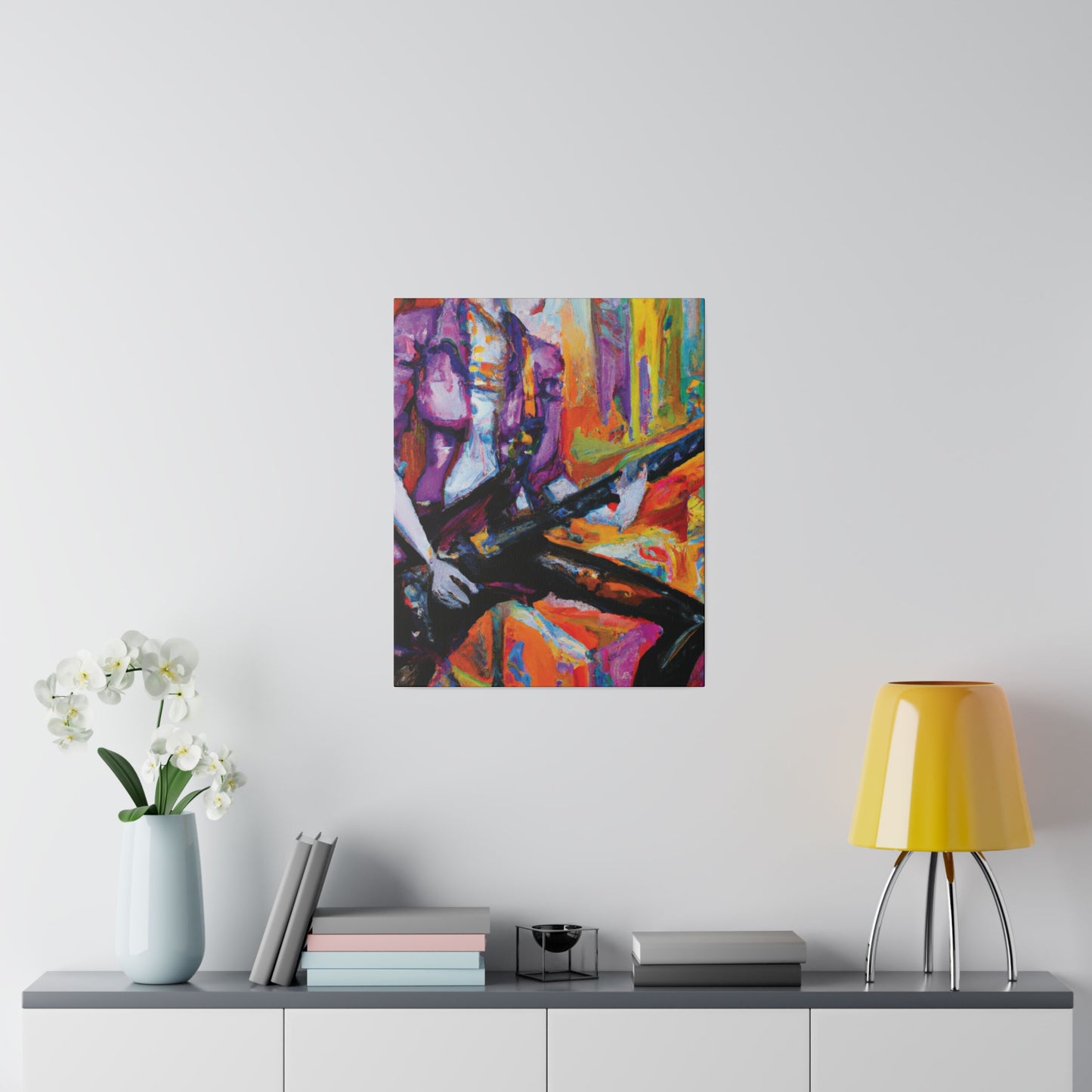 477F - Rockstar Oil Painting Style Print | Poster | Home Decor | Wall Art | Music Art | Canvas