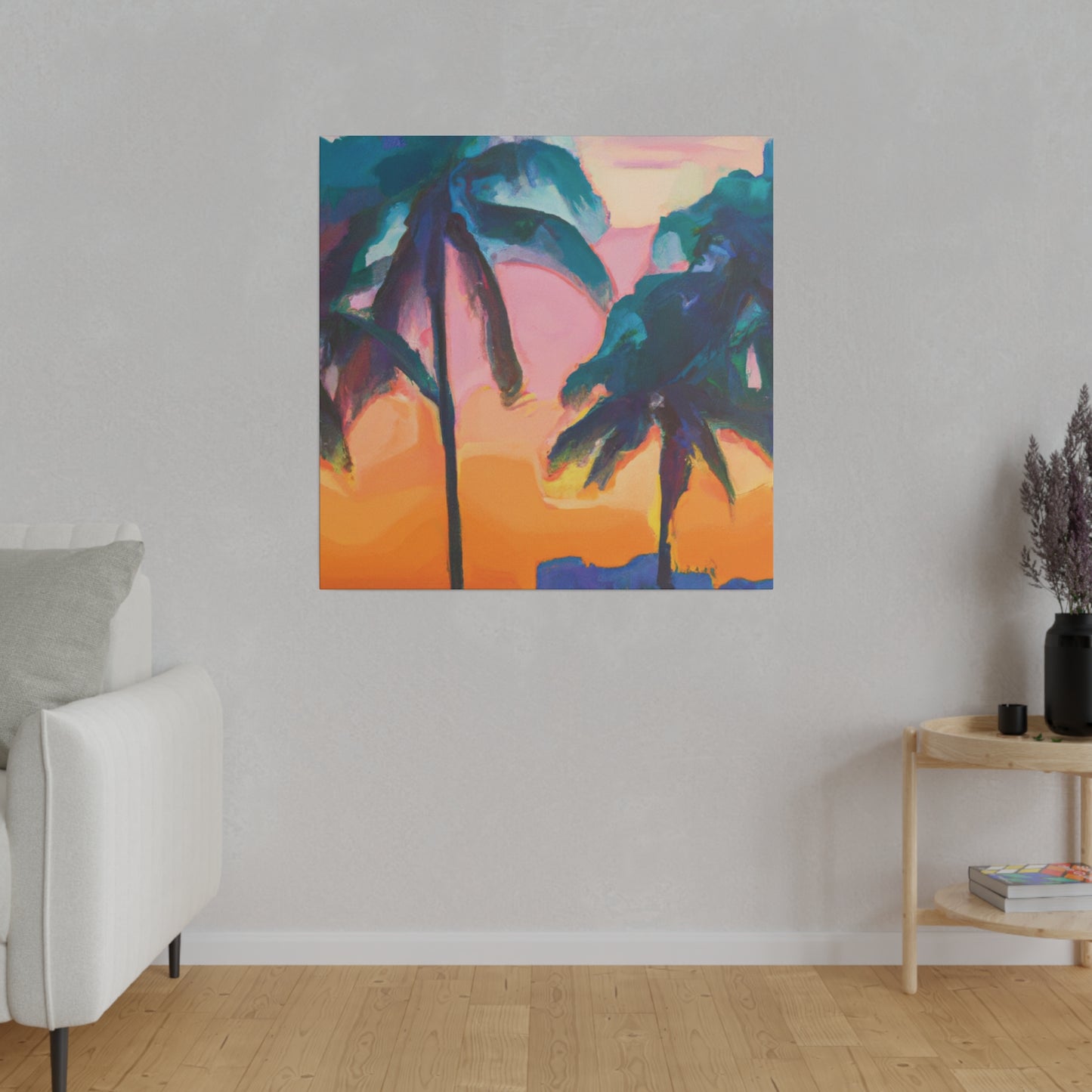 6494M - Miami Beach Sunset Painting Print | Miami | Beach | Sunset | Poster | Home Decor | Wall Art | Canvas