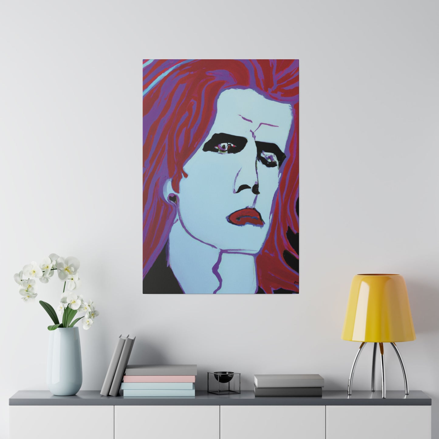 9068G - Rockstar Painting Print | Face | Abstract | Poster | Home Decor | Wall Art | Music Art | Canvas