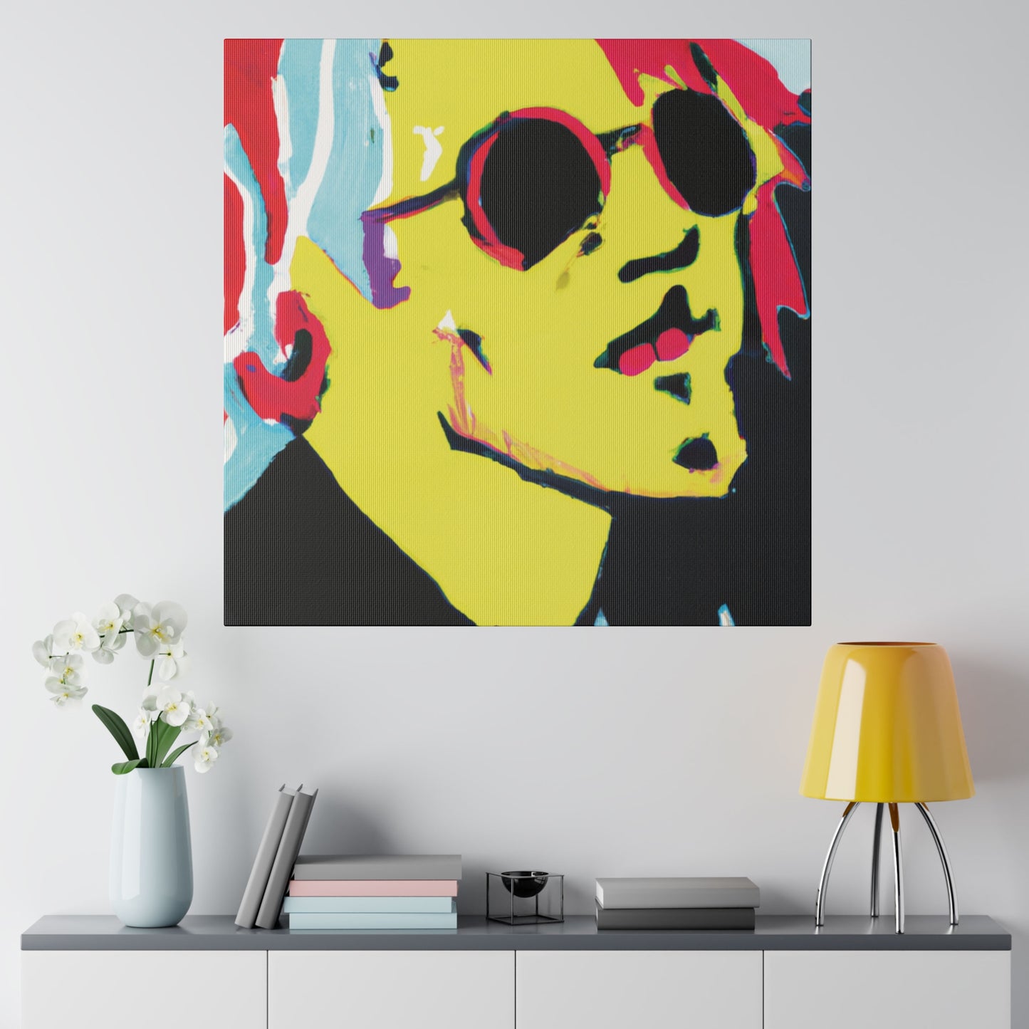 6475K - Rockstar Painting Print | Face | Abstract | Poster | Home Decor | Wall Art | Music Art | Canvas