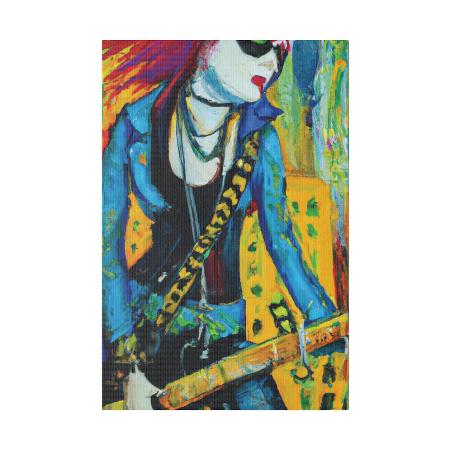 2344X - Rockstar Oil Painting Style Print | Poster | Home Decor | Wall Art | Music Art | Canvas